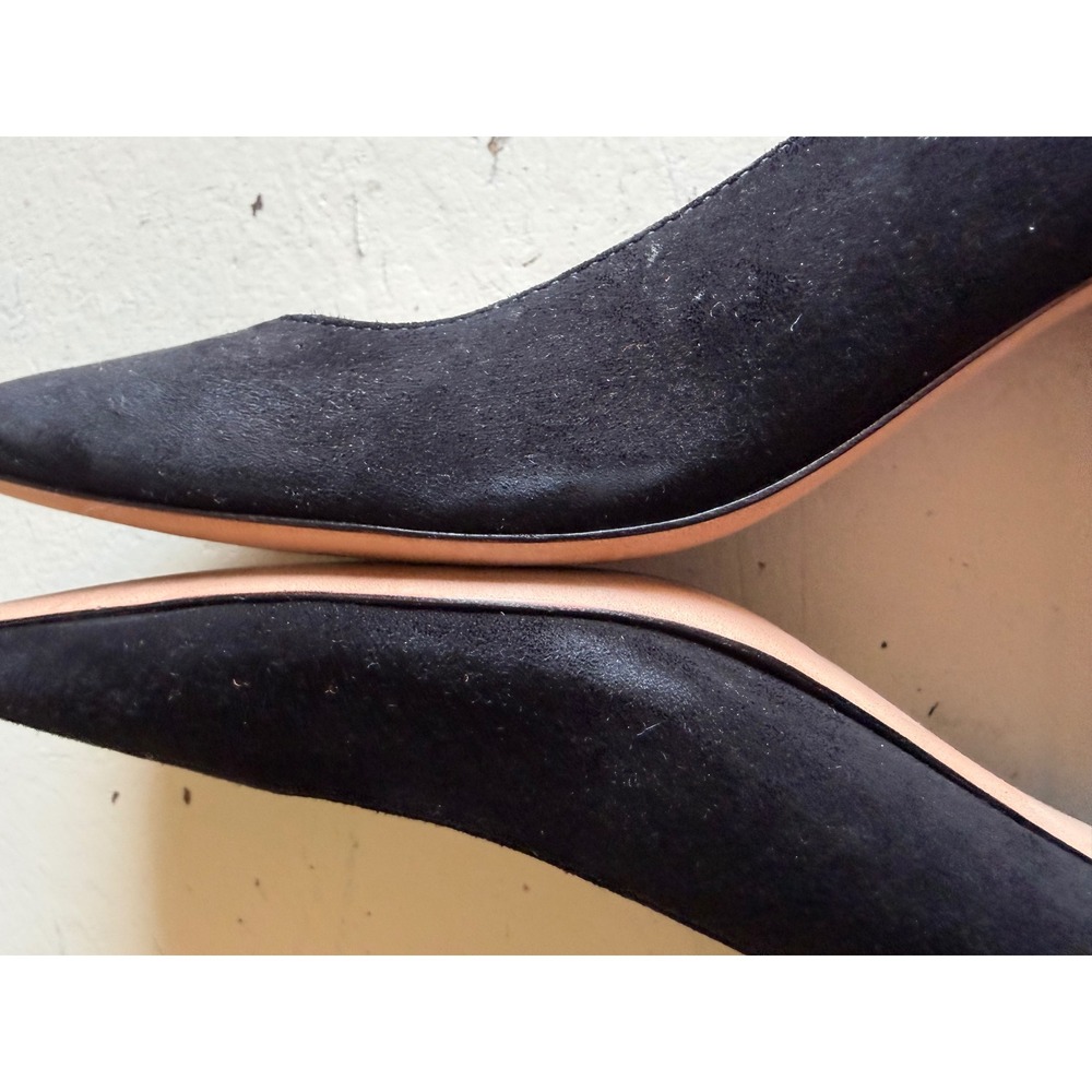 KATE SPADE Kylah Pumps Black Suede Square Toe Block Heel Women's Size 9 Career - Picture 7 of 11